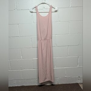 Banana Republic SL Racerback Pink Fog Sleeveless Maxi Dress New Tags Medium Tall